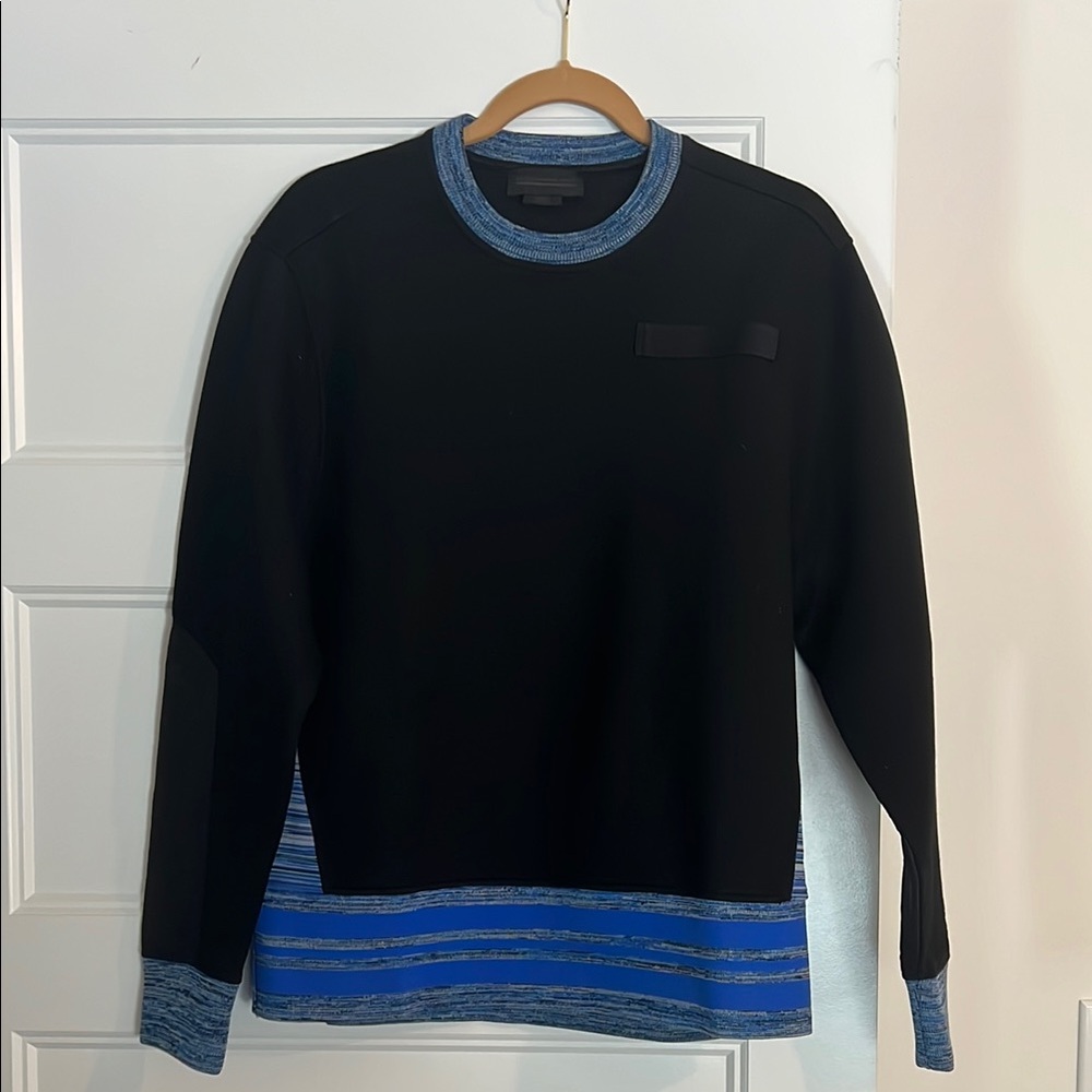 Diesel Black Golf Label, Black and Blue Men's Sweater